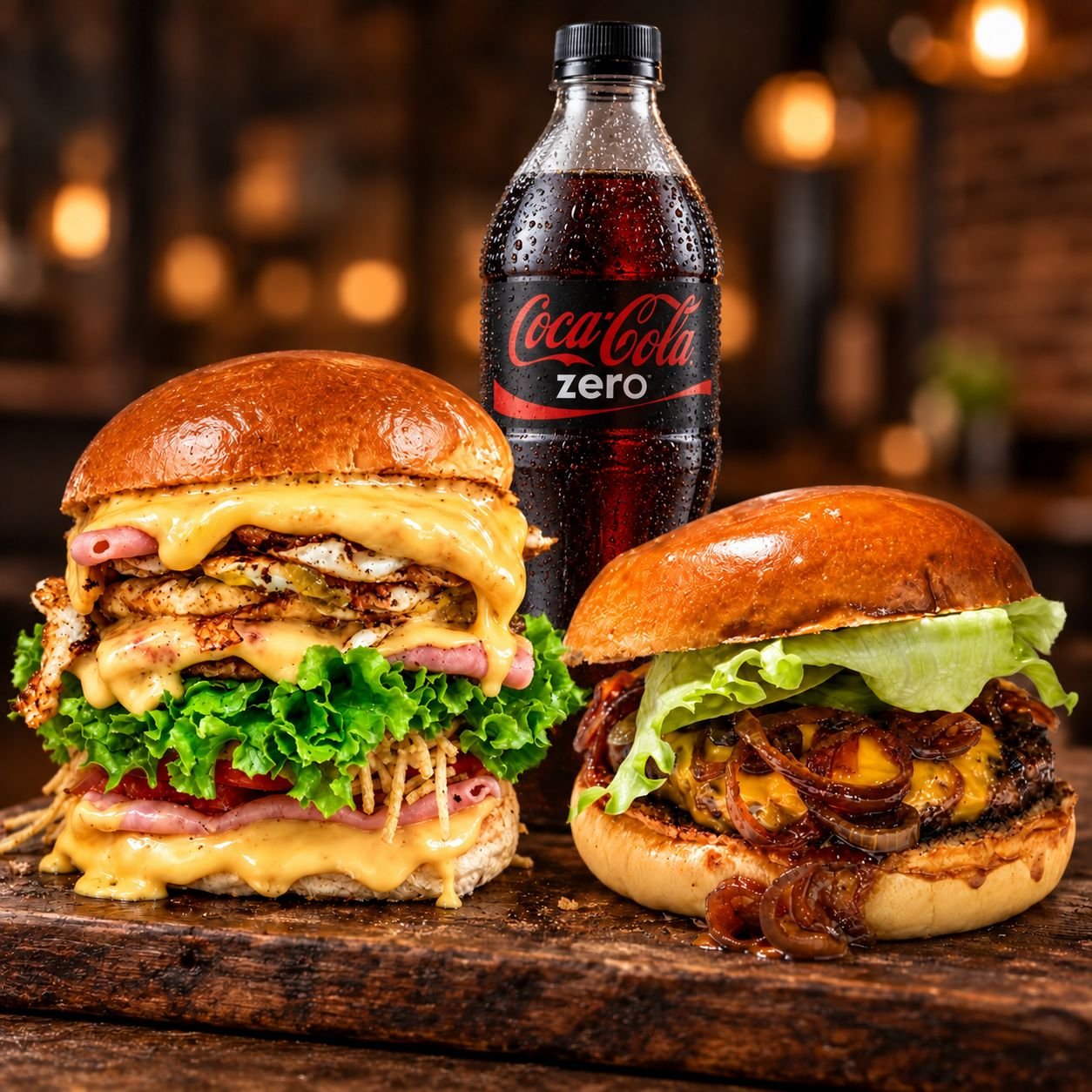 Combo Casal Prime: Burger Costela + X Egg + Coca Cola